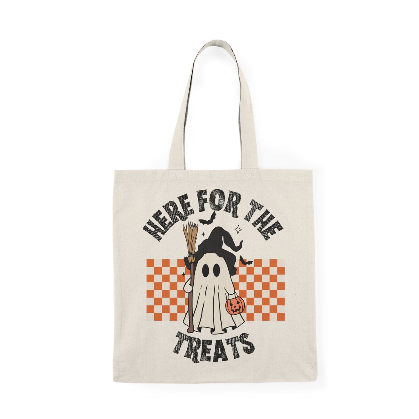 Here For The Treats (Ghost) Trick or Treat Tote Bag