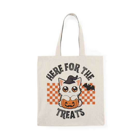 Here For The Treats (Cat) Trick or Treat Tote Bag