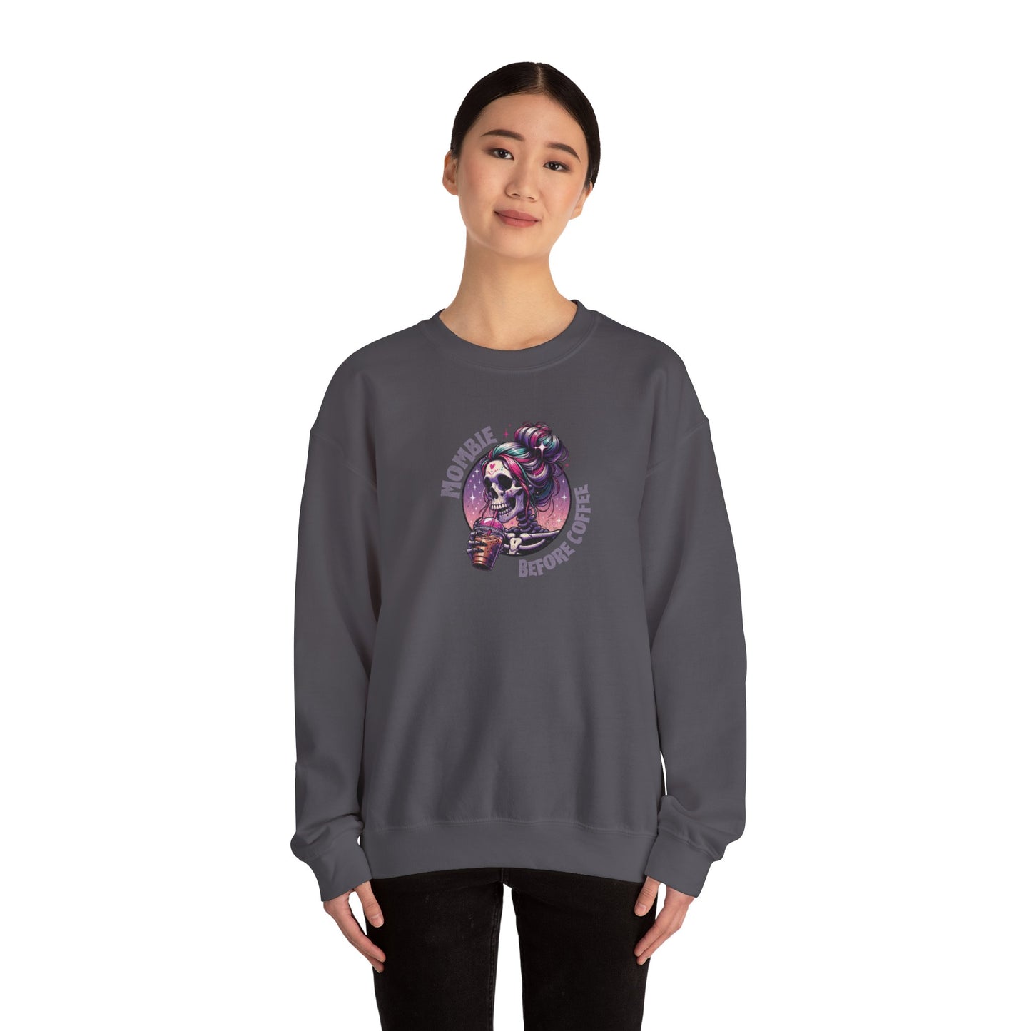 Mombie Before Coffee Crewneck Sweatshirt