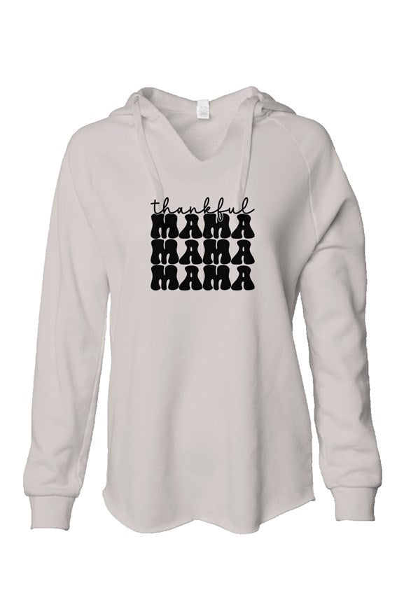 Thankful Mama Lightweight  Wash Hooded Sweatshirt